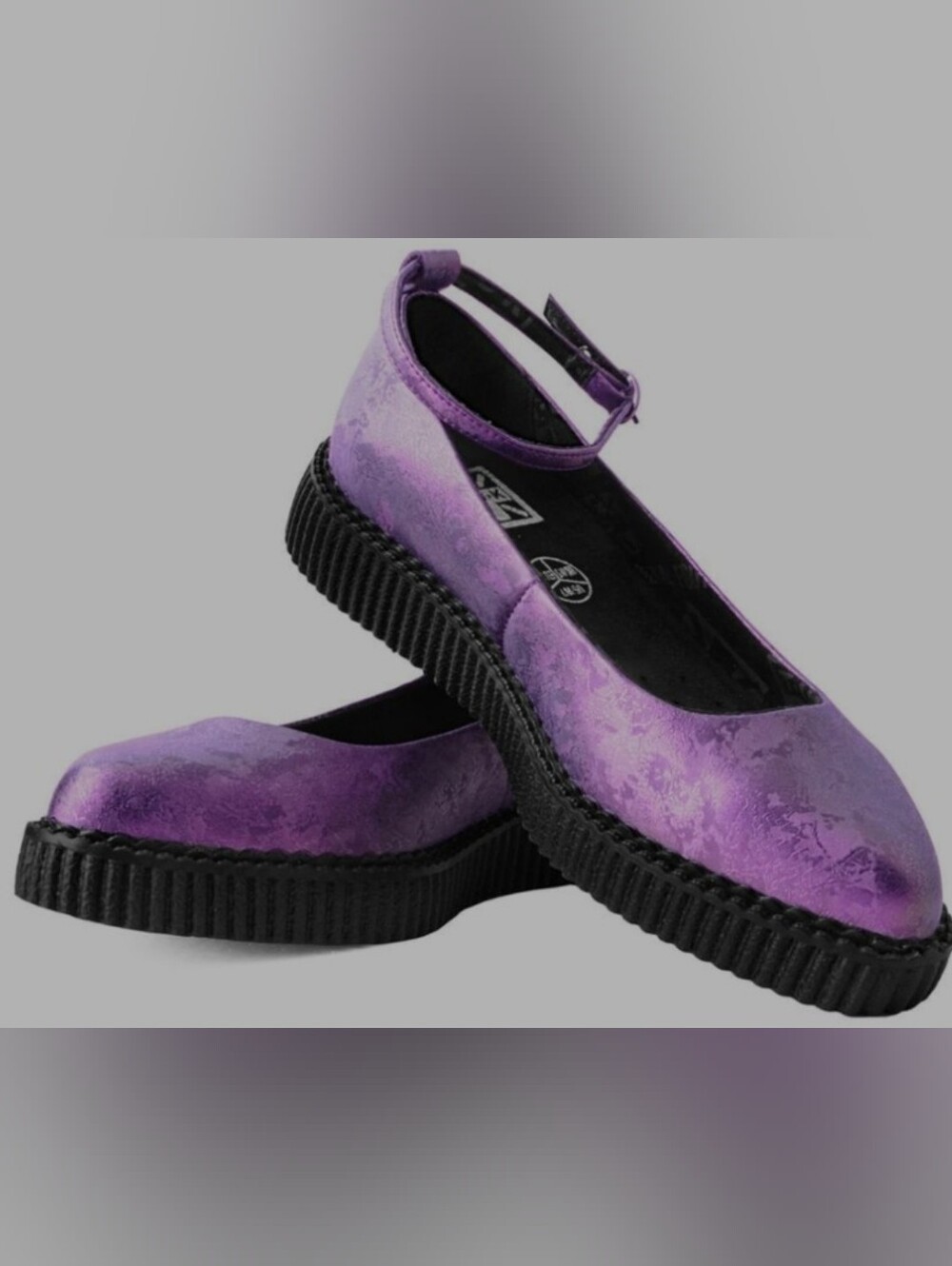 Purple Metallic Blossom Ballet Creeper T.u.k